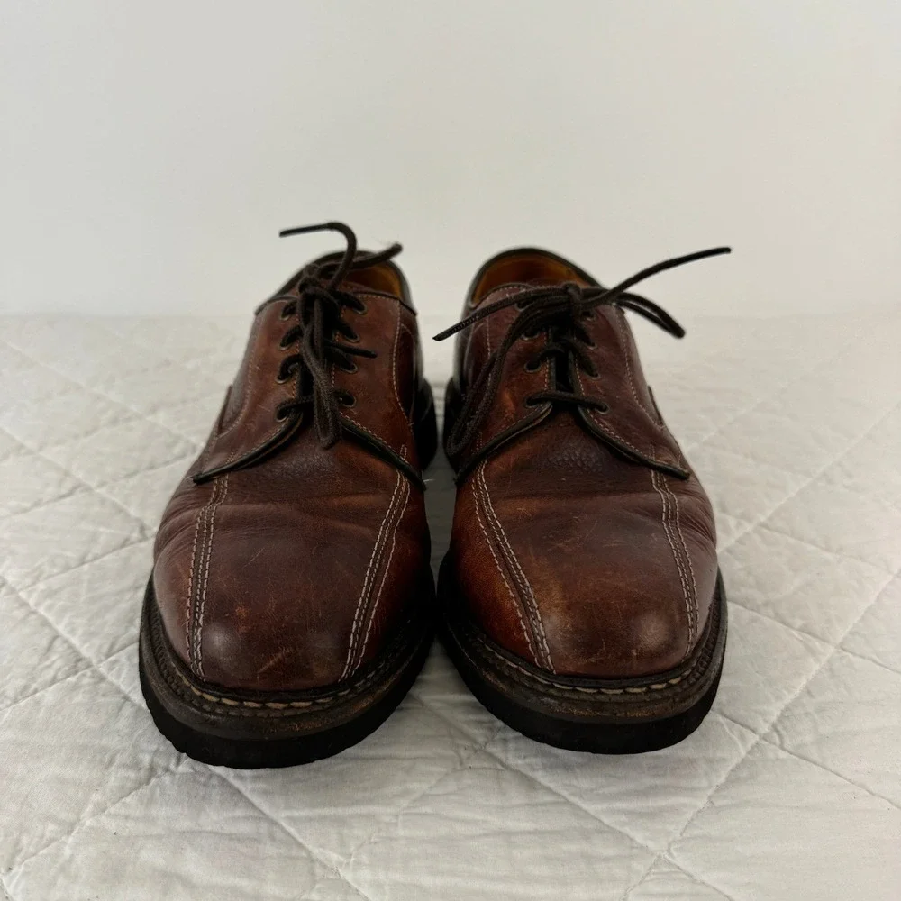 Allen Edmonds Mapleton 7954 Brown Leather Split Toe Derby Shoes Mens 10.5 C‎ USA